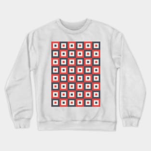 Black and Red Checkered Pattern Crewneck Sweatshirt